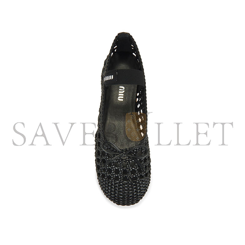 MIU MIU WOVEN MARY JANE BALLET FLAT 5F381E